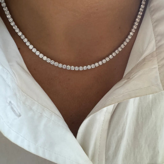 White Gold Tennis Necklace