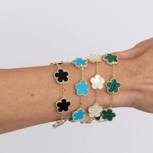Gold Clover Styled Bracelet