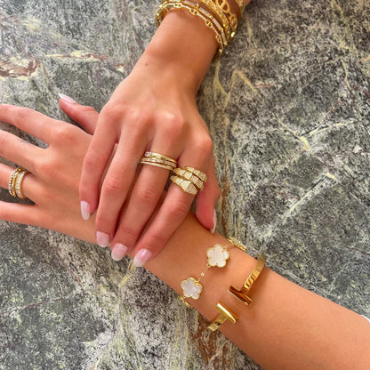 Gold Clover Styled Bracelet